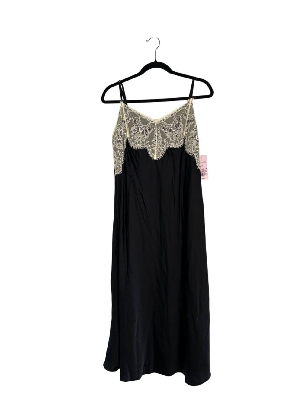 NWT Wild Fable Black Slip Dress With Lace Trim XL, MSRP $40